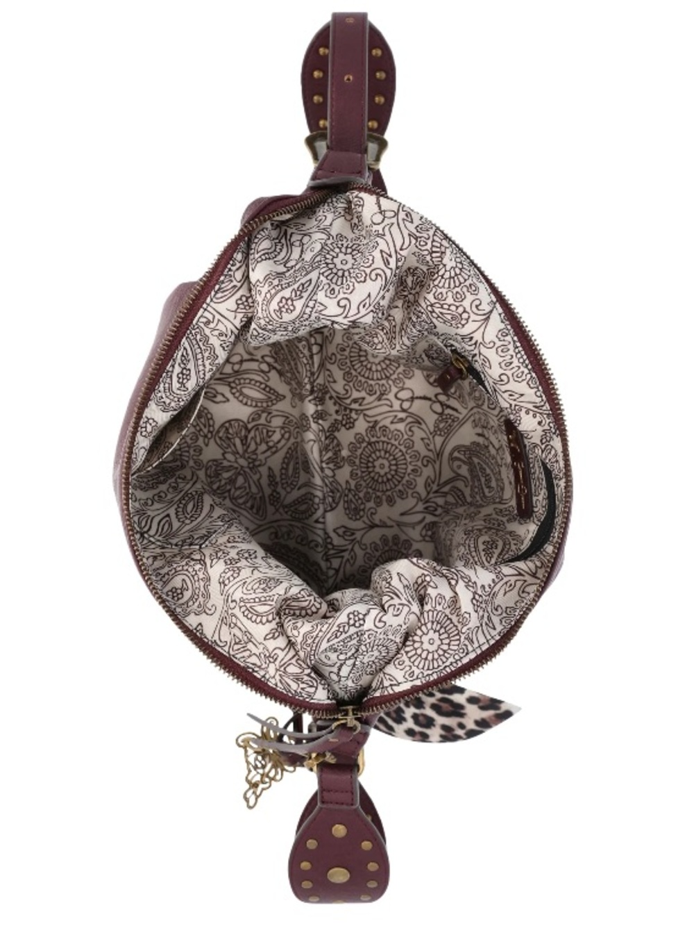 Jessica Simpson Women's Daphne Faux Leather Hobo Handbag, Pinot Noir NWT - Picture 5 of 10
